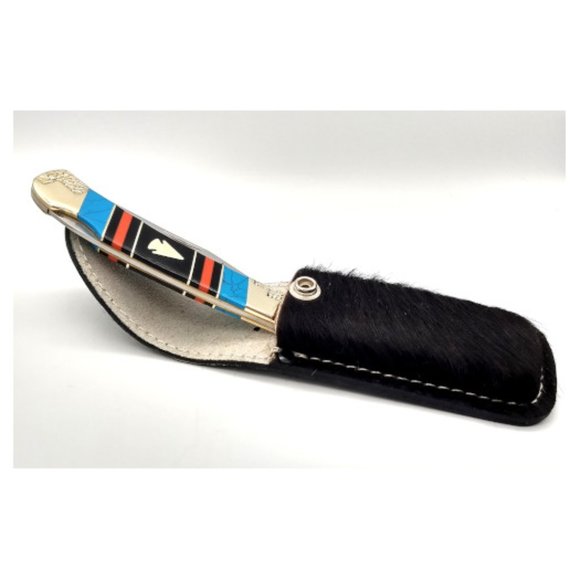 Frost Cutlery Silverhorse Stoneworks Lockback Knife (FSHS536AH5) w/ Sheath - Picture 1 of 9